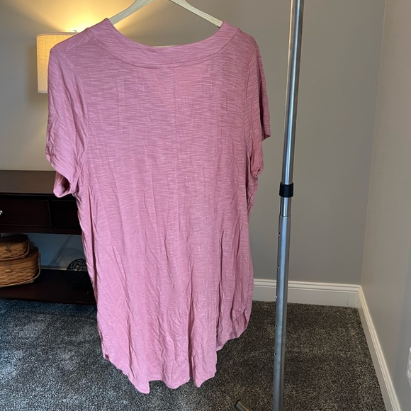 Old Navy Tunic Style Tee XL Tall, EUC, slub knit, dusty rose - Picture 4 of 4